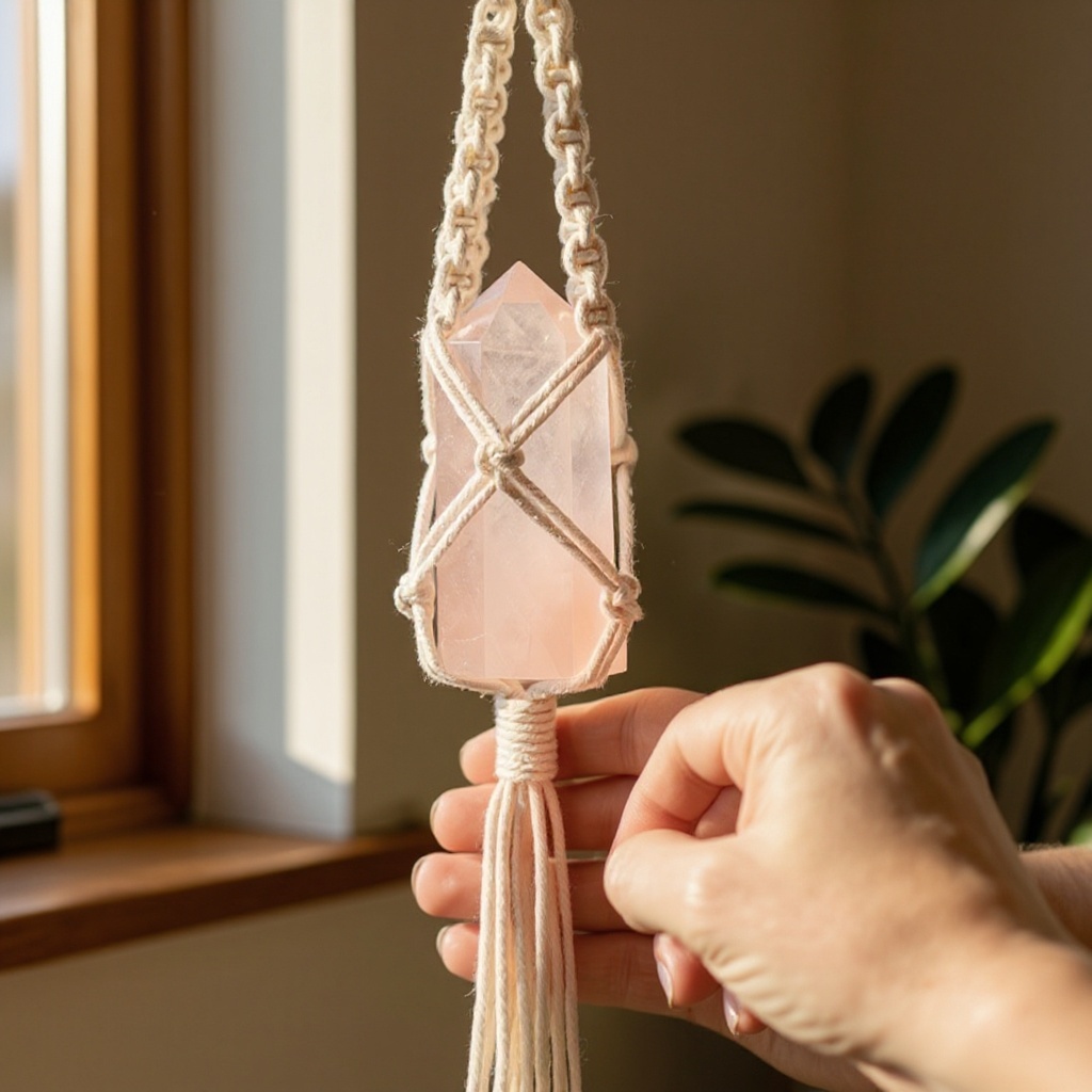 Step 3: For projects that will be attached to a dowel, ring, or branch, fold each cord p