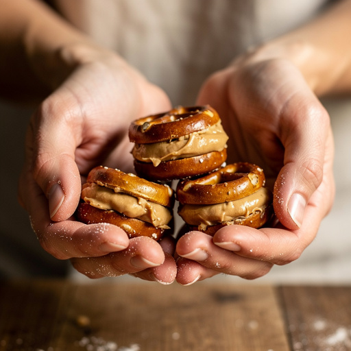Peanut Butter Pretzel Bites held in hand