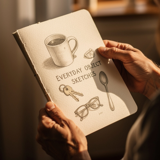 Everyday Object Sketches held in hand