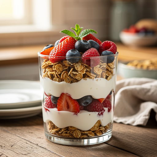No-Bake Yogurt Parfait Stacks