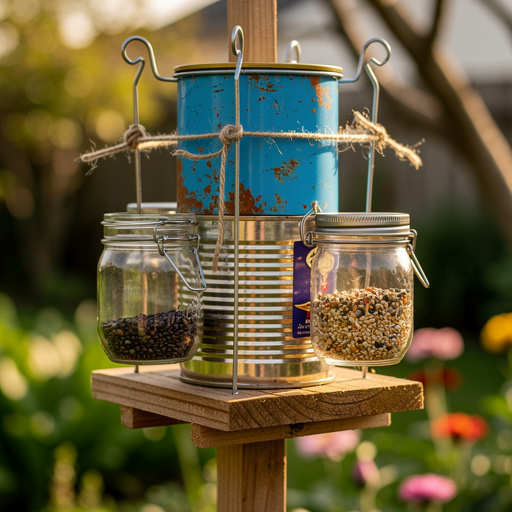 Recycled Container Bird Buffet