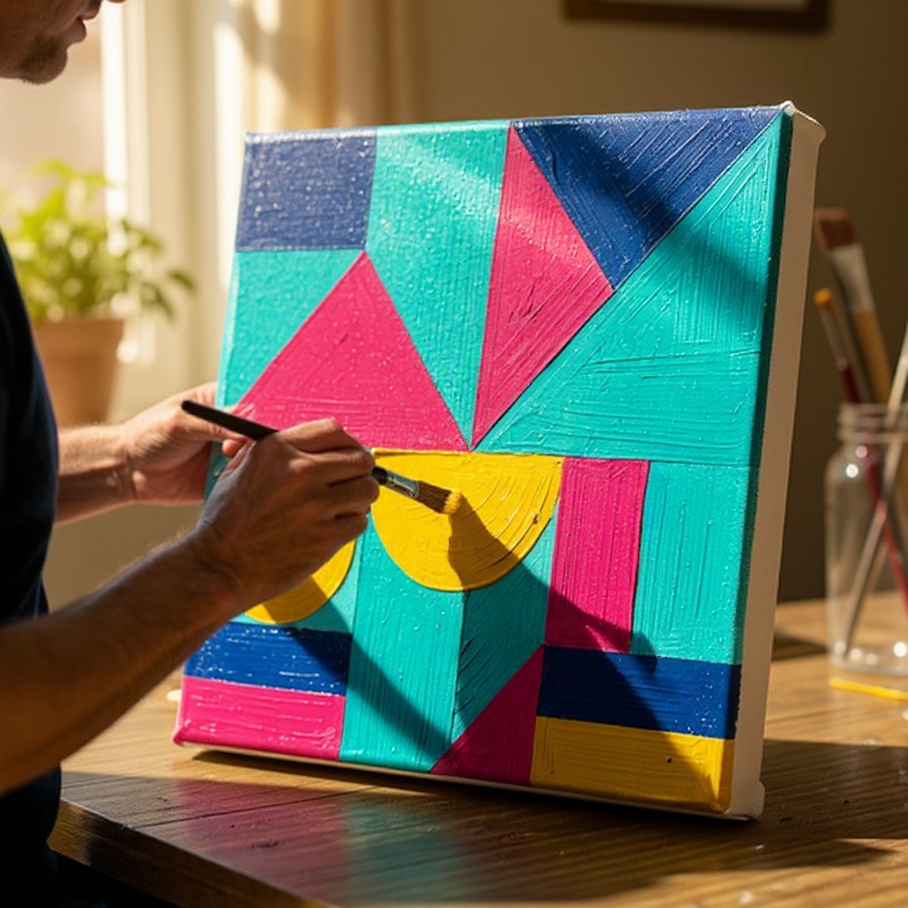 Step 6: Select a second, contrasting or complementary color and apply it to a different 