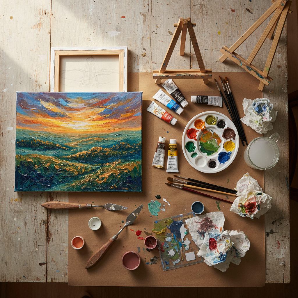 Multiple Easy Acrylic Painting Ideas crafts from above