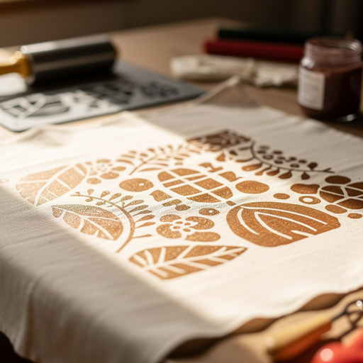 Fabric Ink Stencil Prints