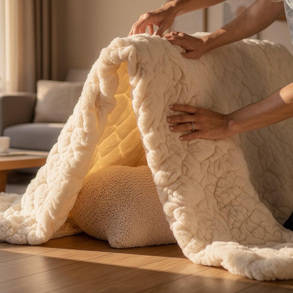 Step 4: Secure the roof blanket to the chairs using clothespins or binder clips, ensurin