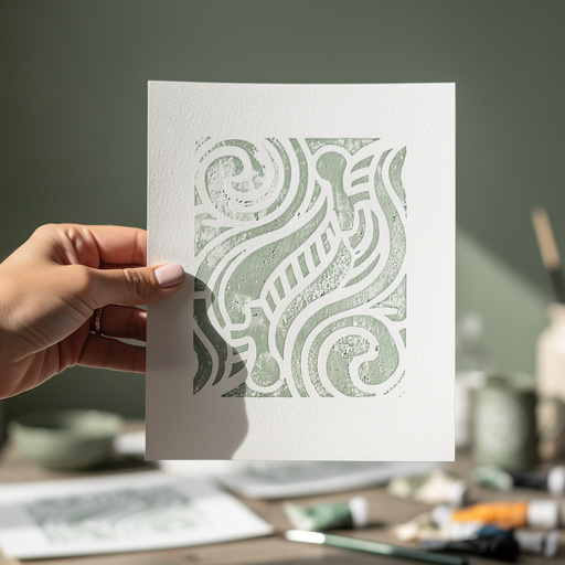 DIY Block Printing Fun held in hand