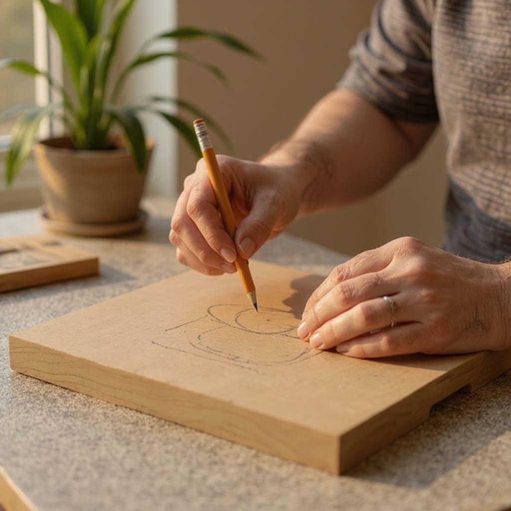Step 3: **3. Design Your Block:** Lightly sketch your desired design onto the surface of