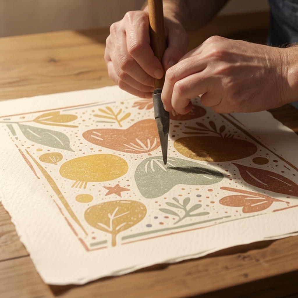 Step 4: Select your carving tools. Begin with a larger V-shaped or U-shaped tool for rem
