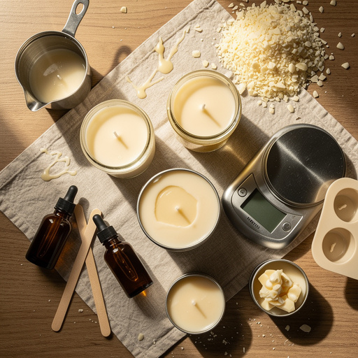 Multiple DIY Scented Candle Making crafts from above