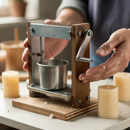 DIY Candle Making Machine held in hand