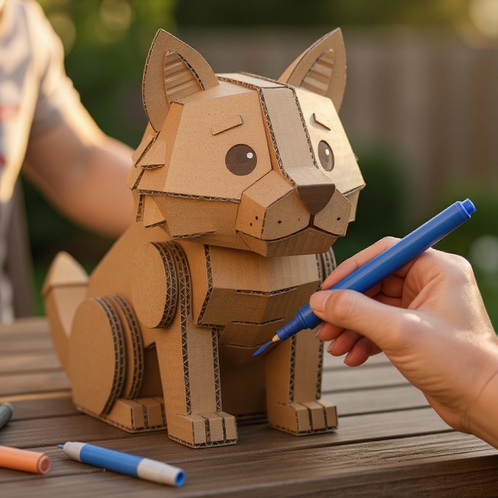 Step 9: Once the glue is completely dry, use markers, crayons, or paint to decorate your