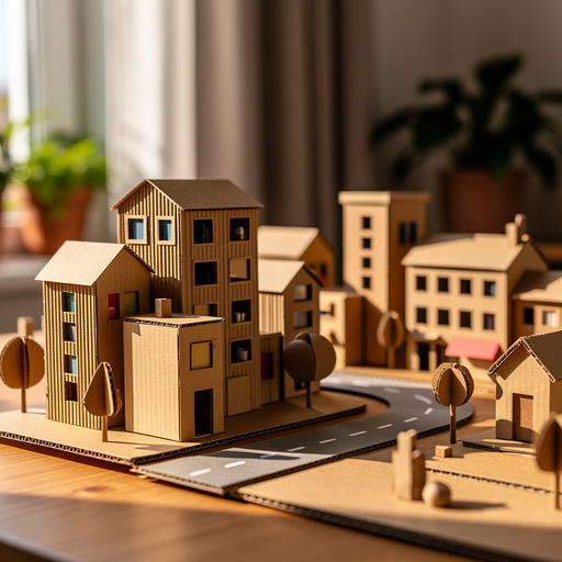 Cardboard Cityscape Diorama