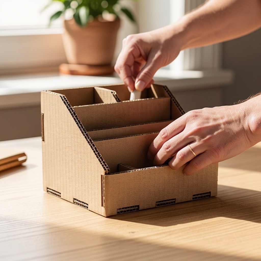 Step 11: Now, plan your interior compartments. Decide how many compartments you want and 