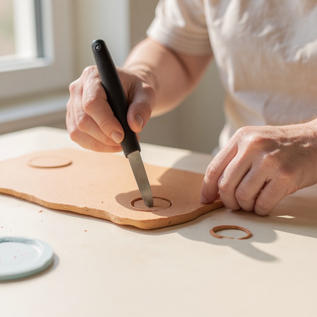 Step 3: On your prepared surface, roll out the clay to a consistent thickness of about 1