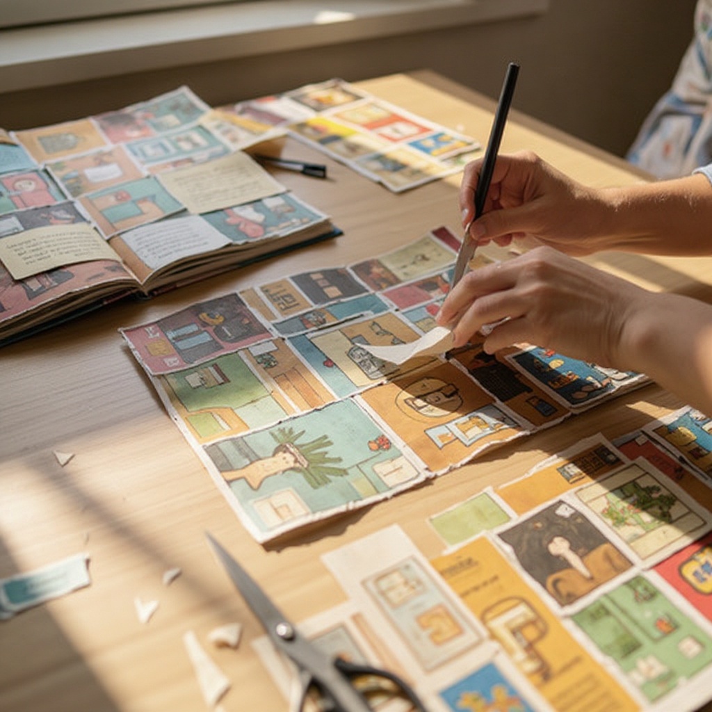 Step 2: Flip through the magazines and tear out or cut out interesting images, words, an