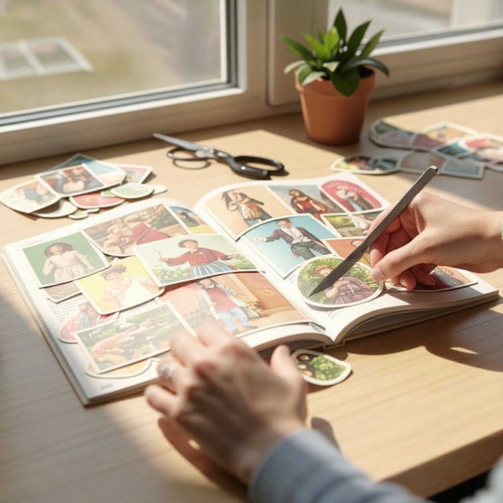 Step 3: Cut out the images and words you like using your scissors.