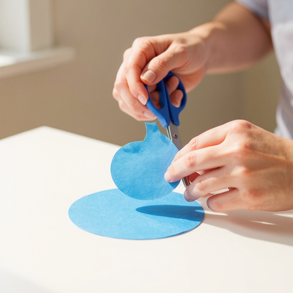 Step 2: Cut out a large oval or circle for the body. Aim for a size that is easy for lit