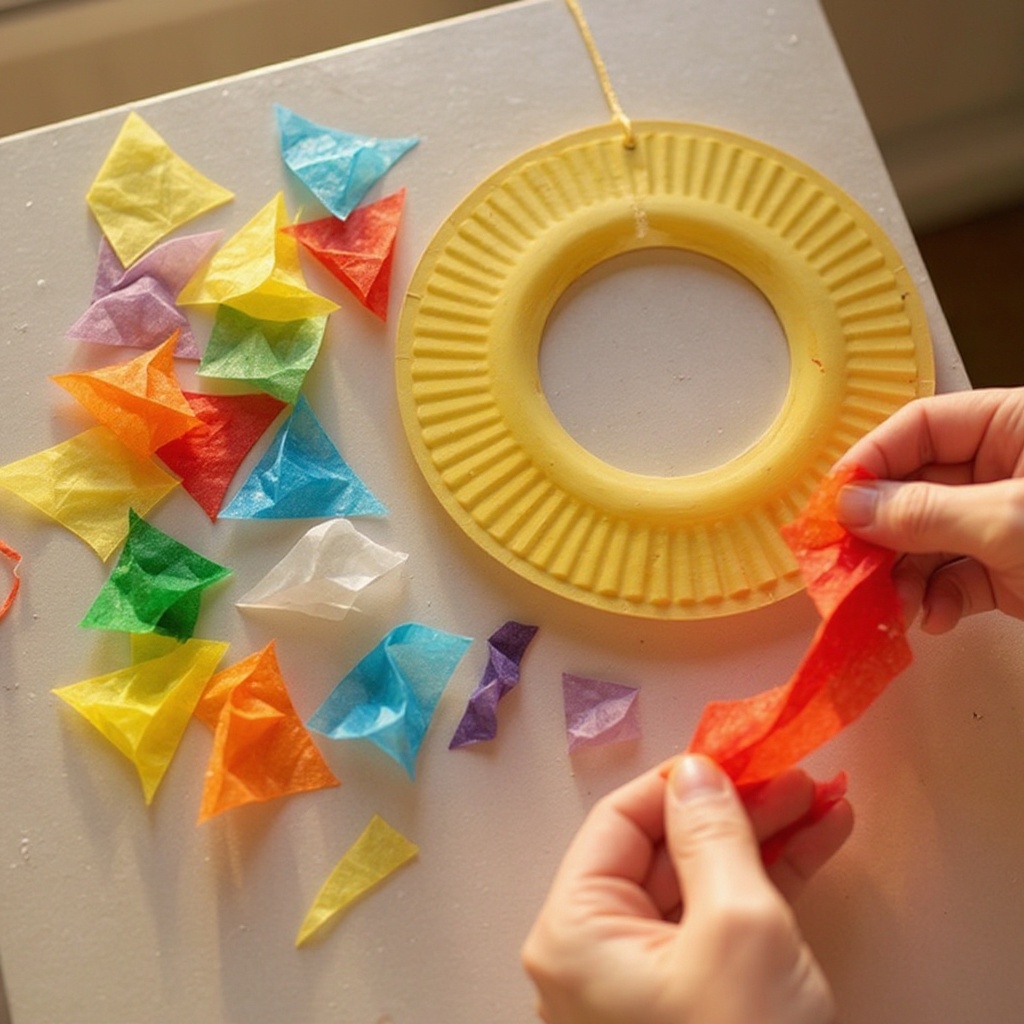 Step 3: Cut out various shapes from construction paper to decorate your castle walls, su