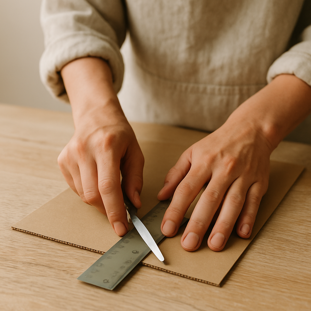 Step 4: Score and fold for dimension: For curved or angled pieces, use a ruler and the d