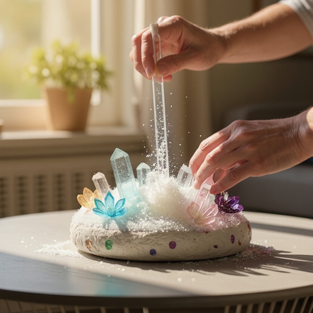 Step 5: Gently stir the mixture with a stirring stick until all the powder is completely