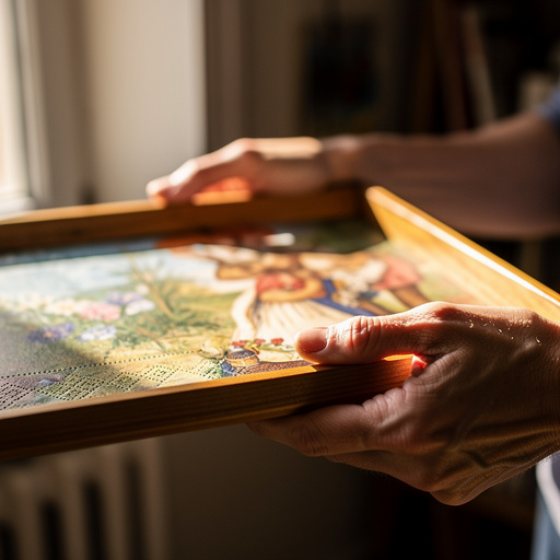 Napkin Art Wooden Trays held in hand