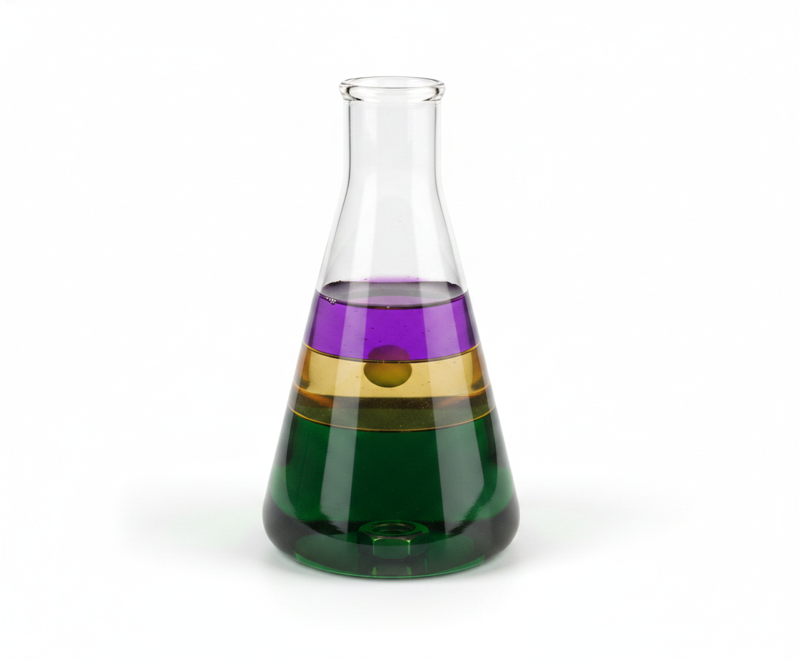 Density Bottle with Oil & Water