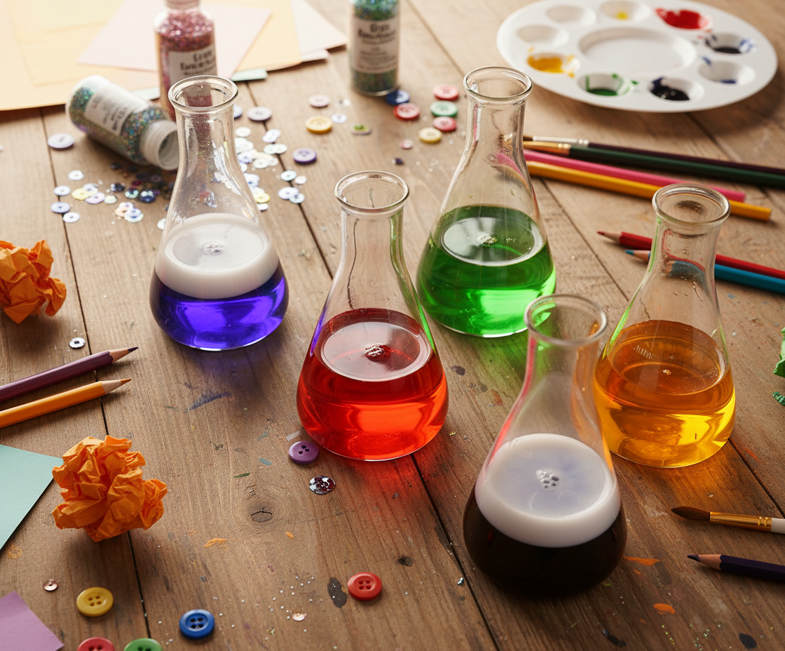 Multiple Density Bottle with Oil & Water crafts from above