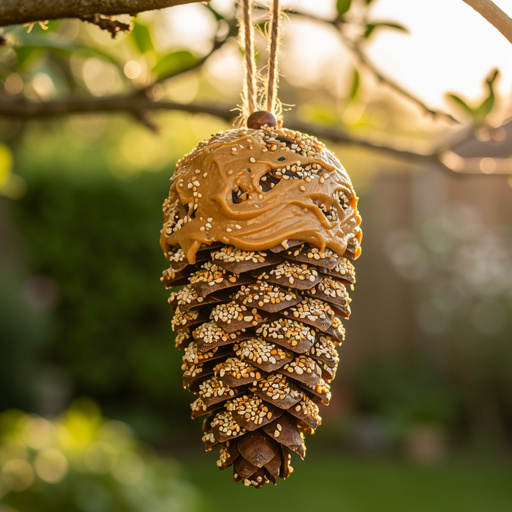 Pinecone Peanut Butter Feeder