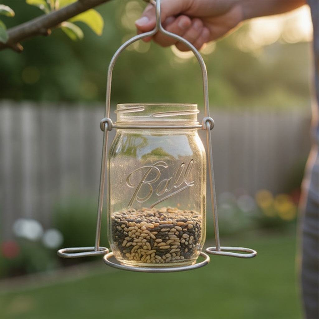 Step 5: Using pliers, bend the remaining wire ends downwards on either side of the jar, 