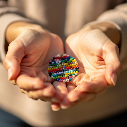 Beaded Friendship Charms held in hand