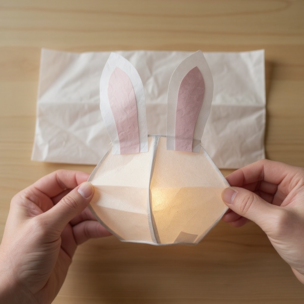 Step 1: Begin by taking one sheet of white cardstock and folding it in half lengthwise. 