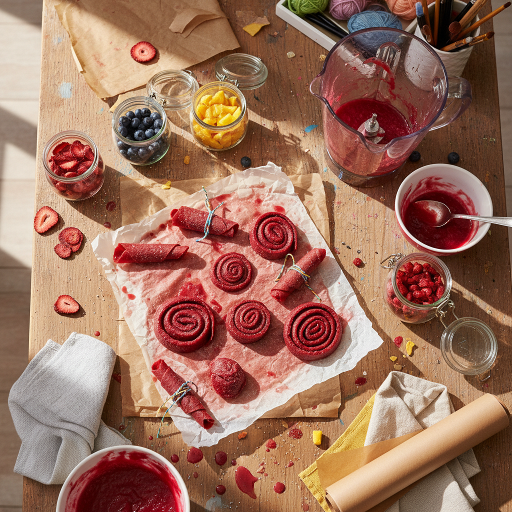 Multiple DIY Fruit Roll-Ups crafts from above