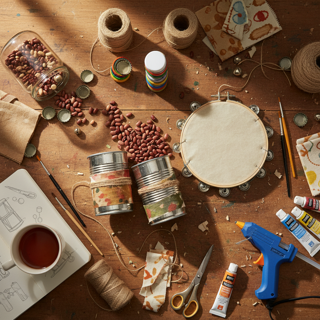 Multiple DIY Shakers & Drums crafts from above