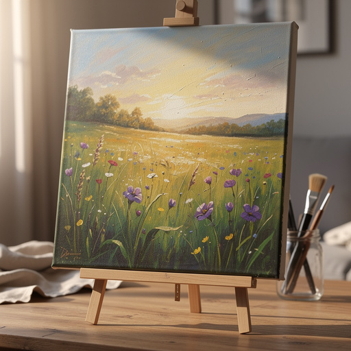 DIY Stretched Canvas Painting