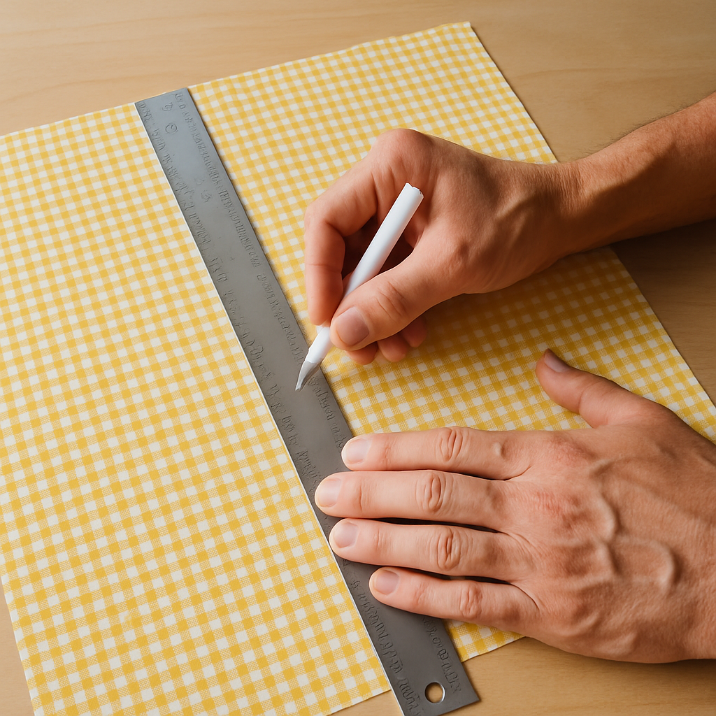 Step 2: **Calculate & Cut Your Fabric:** Lay your fabric flat and smooth. For an 18x18 i