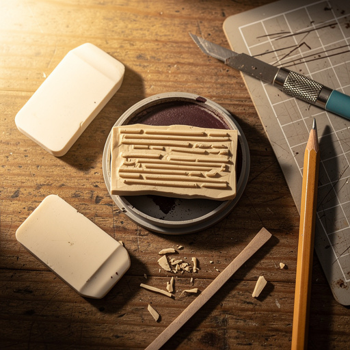 Multiple Rubber Eraser Stamps crafts from above