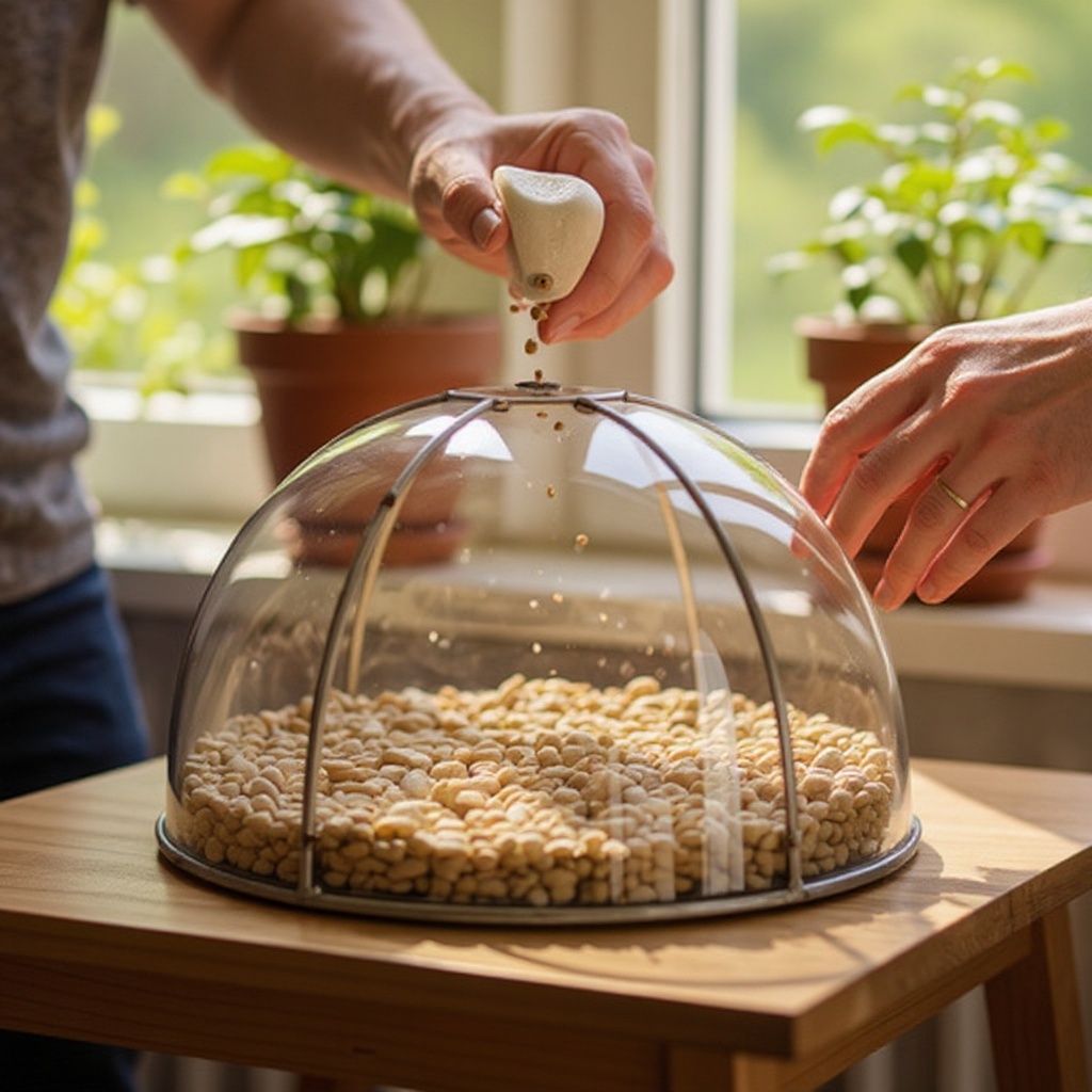 Step 2: Create the essential drainage layer by adding approximately 1/2 inch of small pe