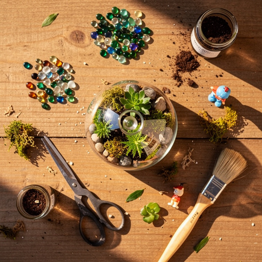 Multiple Glass Garden Domes crafts from above