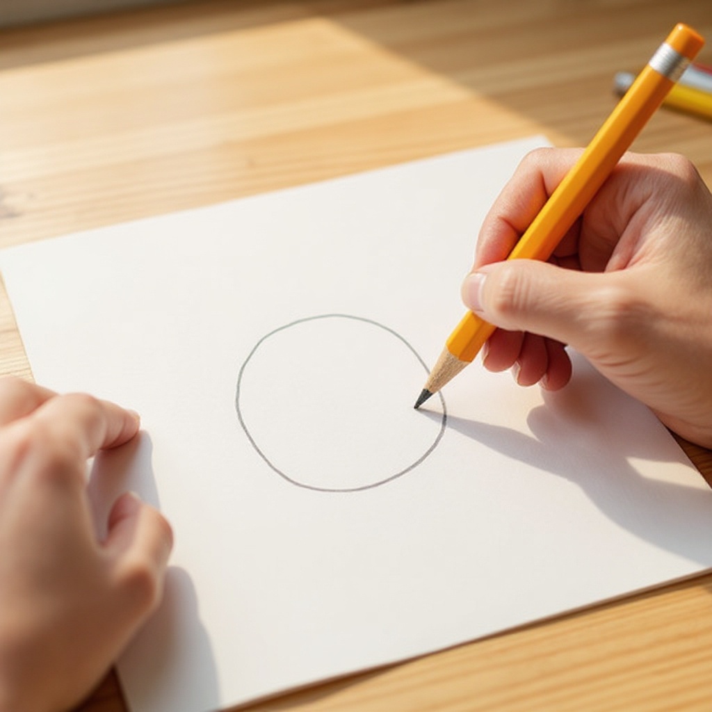 Step 1: Start by lightly sketching a simple, rounded shape for the creature's body. Thin