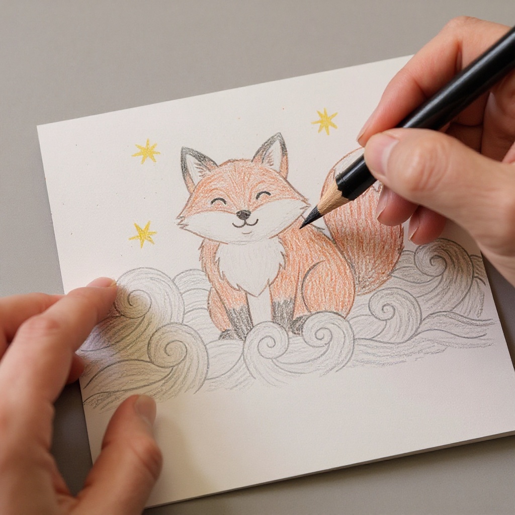 Step 9: Erase any overlapping construction lines that are no longer needed, focusing on 