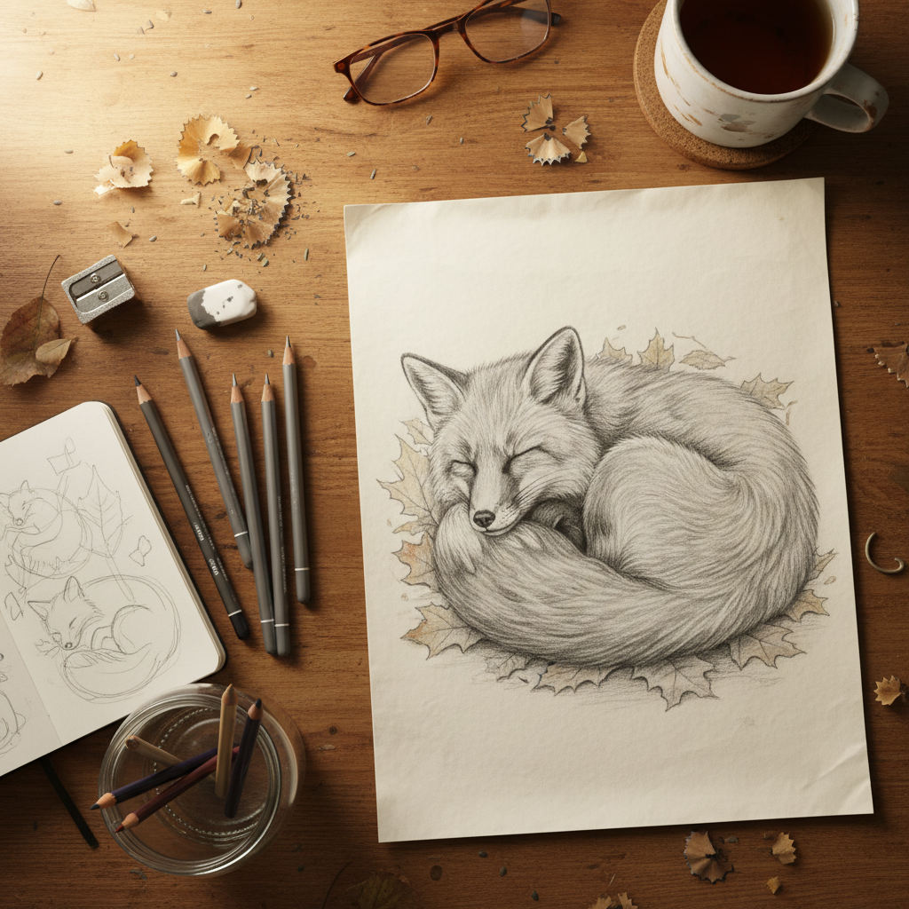 Multiple Realistic Pencil Drawing crafts from above