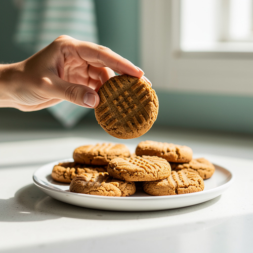 3-Ingredient Peanut Butter Cookies held in hand