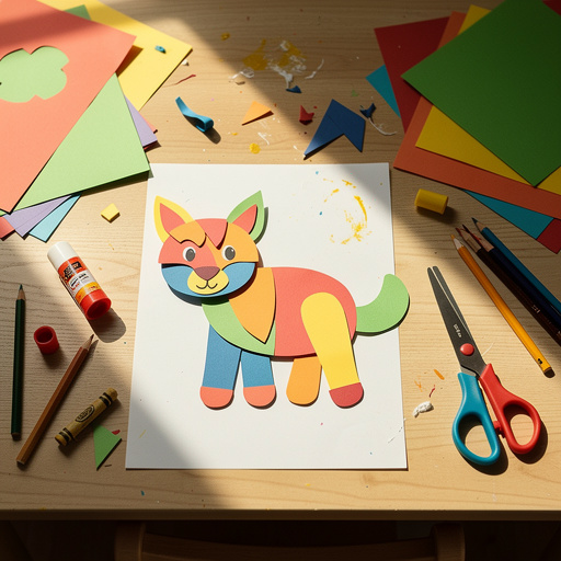 Multiple Construction Paper Animals crafts from above