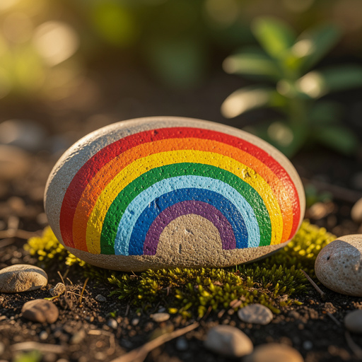Rainbow Rock Painting