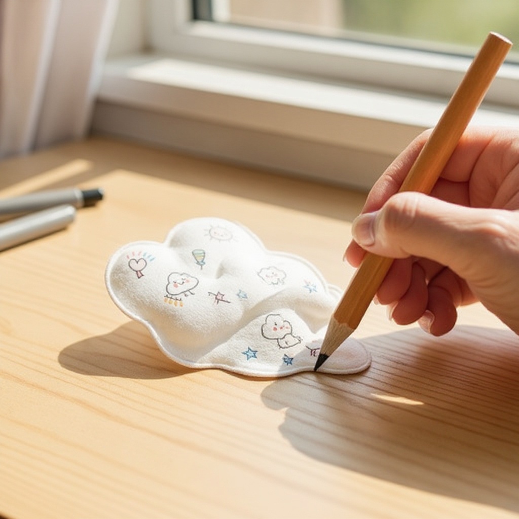 Step 6: Use your pencil to lightly shade the underside of the cloud. Apply more pressure