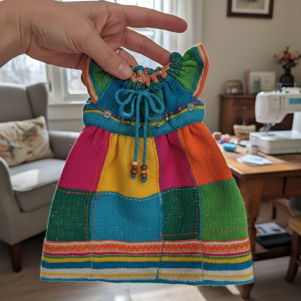 Simple Pillowcase Dress held in hand
