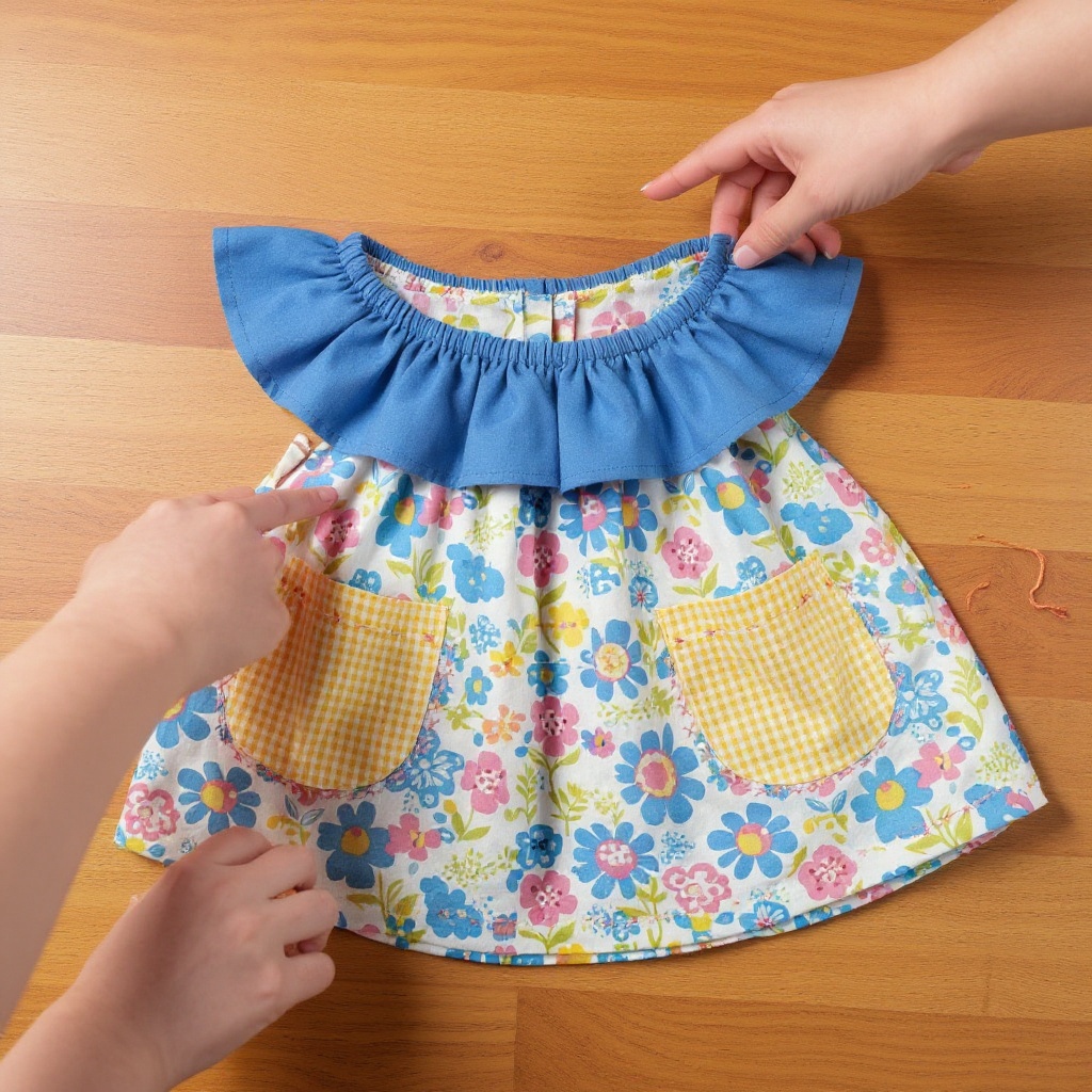 Step 2: Lay the pillowcase flat on your work surface, ensuring it's smooth and free of w