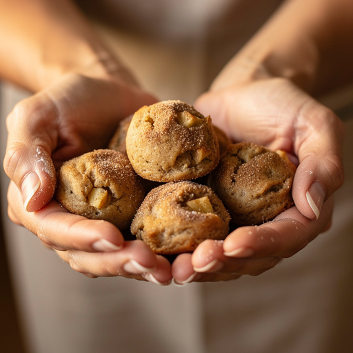 Quick Apple Cinnamon Bites held in hand