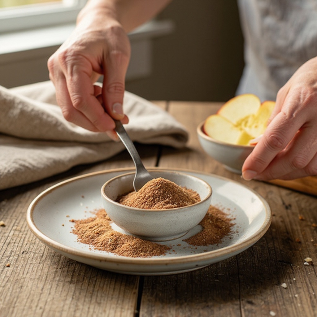 Step 3: With a sharp knife or a mandoline slicer, carefully slice the apple into thin ro