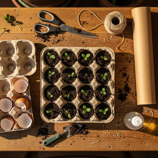 Multiple Egg Carton Seedling Starters crafts from above